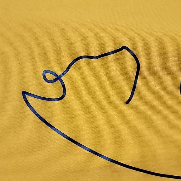 Bella Canvas Yellow Mustard Cat Outline Graphic T-Shirt Womans Size XL - Picture 6 of 6